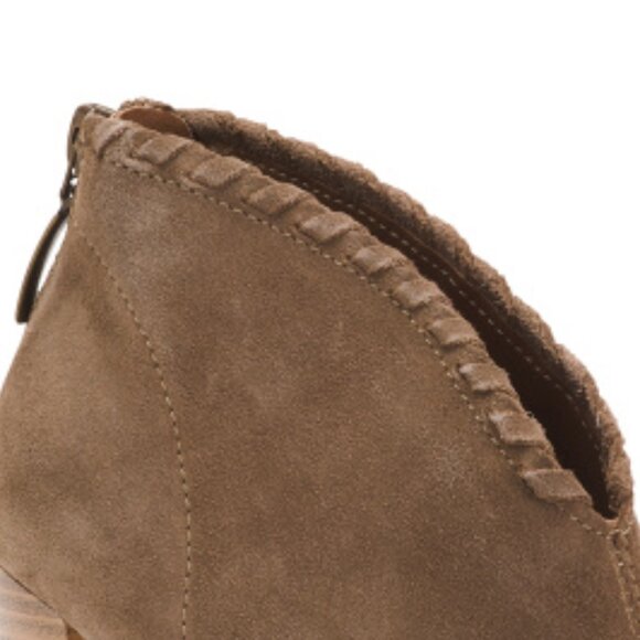 NEW LH Suede Booties With Leather Lining Taupe for women 264mn - Picture 6 of 7